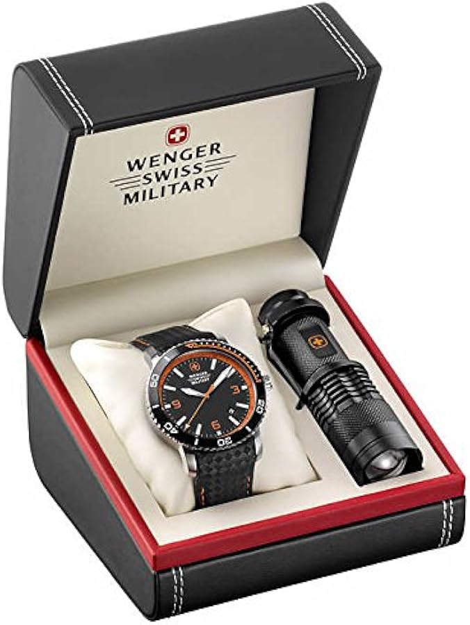 Amazon.com: Wenger Roadster Mens Watch/LED Flashlight Set