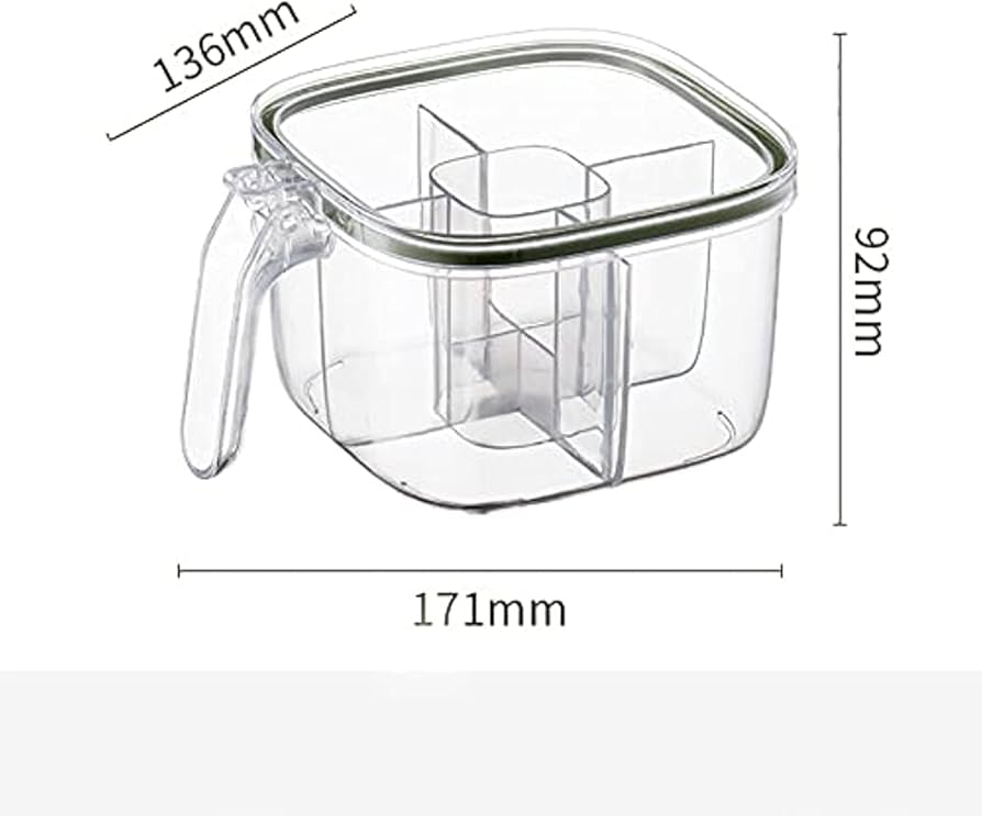Amazon｜調味料入れ 4つの仕切り 調味料ケース収納 保存容器 調味料