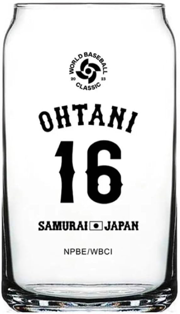 Amazon.co.jp: WBC 侍ジャパン ビアカン背番号16 大谷翔平ビールグラス