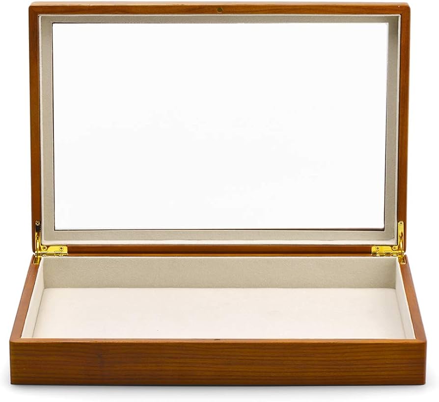 Amazon｜Oirlv ジュエリートレイ 蓋付き 木製 仕切無し アクセサリー