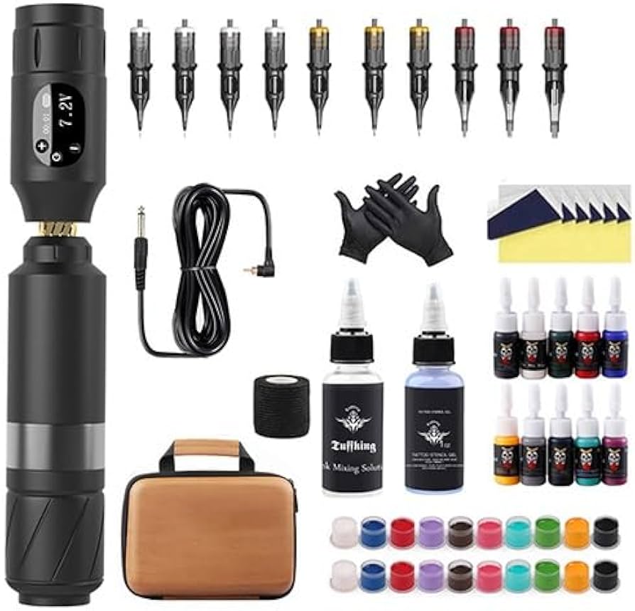 Amazon | ポータブル タトゥーマシンセット、ワイヤレスタトゥーマシン