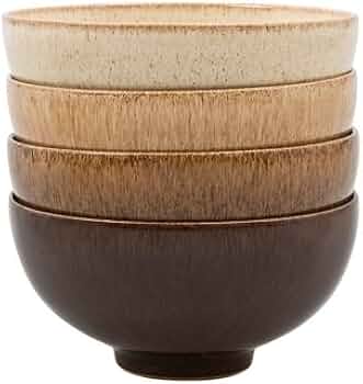 Amazon.com | Denby Studio Craft 4 Piece Rice Bowl Set, One Size
