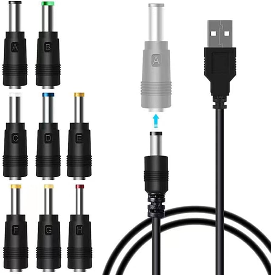 Amazon.co.jp: TJK USBケーブル 8 in 1 DC 5V1A 電源ケーブル USB-丸口