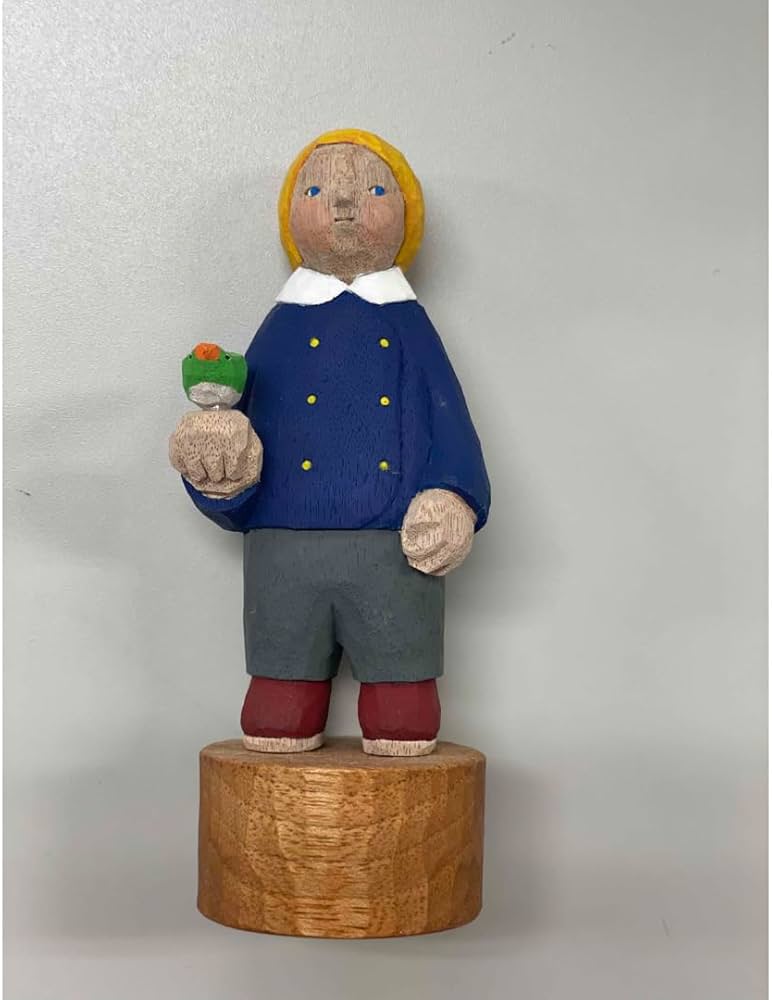 Amazon.co.jp: えごまさき 江籠正樹さん 木彫り 男の子 鳥 江籠正樹