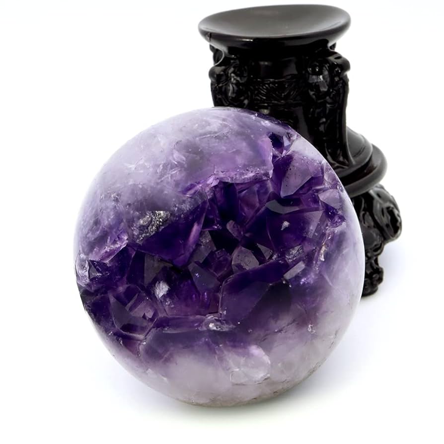 来福】ウルグアイ産⭐️アメジスト笑口⭐️龍穴⭐️N6⭐️台座付き