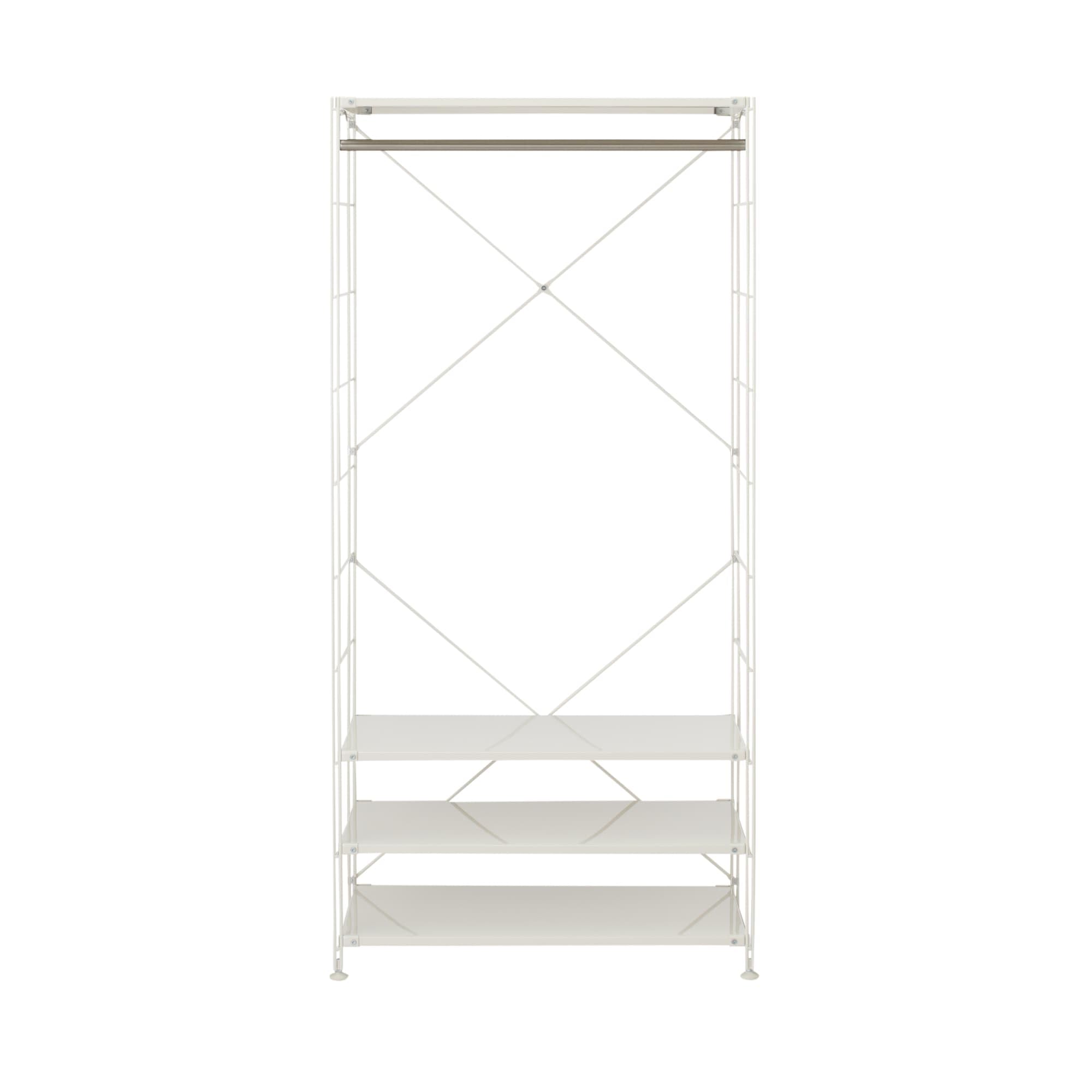 Amazon｜MUJI 無印良品 スチールユニットシェルフ ワードローブセット