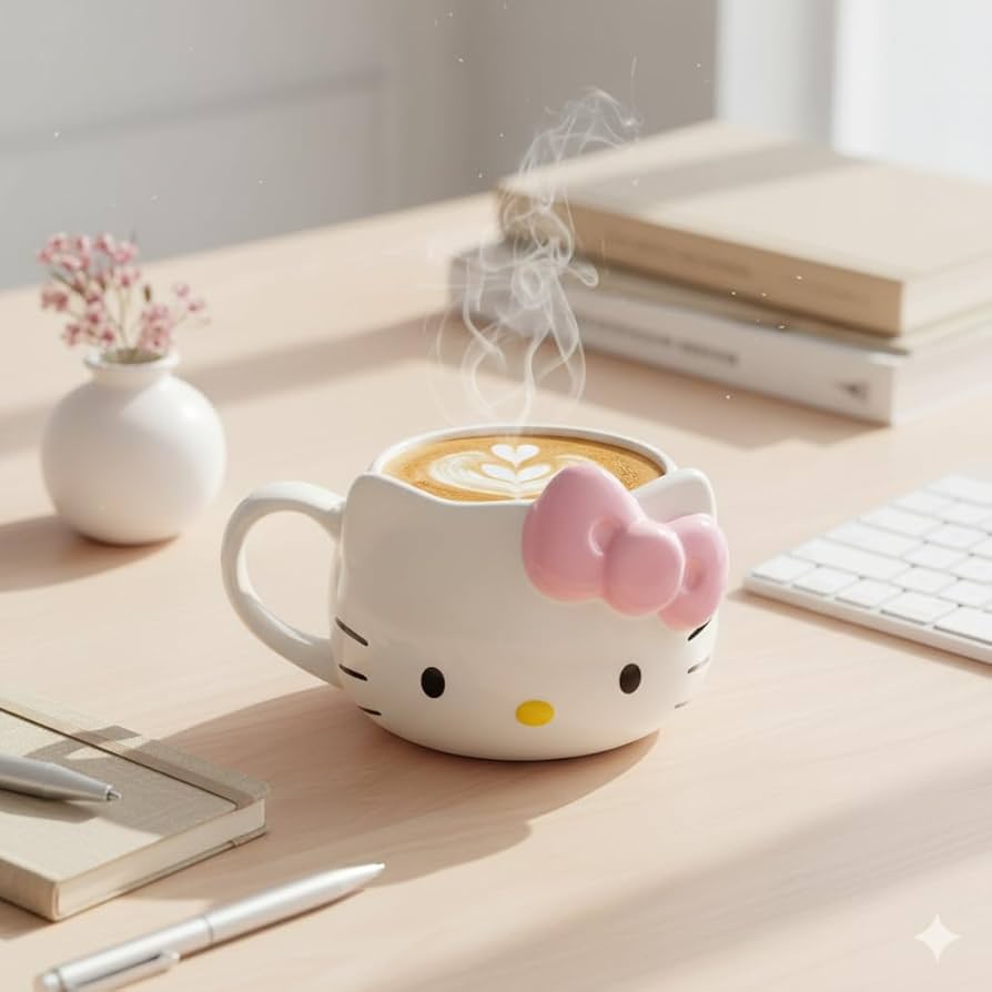 Amazon.co.jp: ハローキティ ピンクリボン 20オンス 3D彫刻セラミック