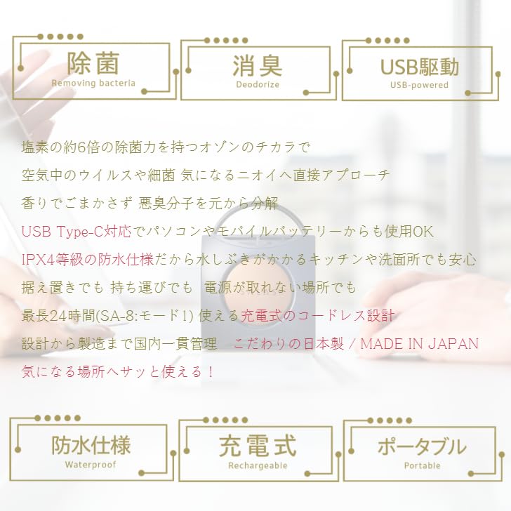 Amazon | 【SA-4 MAX4㎎/h】 オゾンエアーサラス SALAS オゾン 除菌