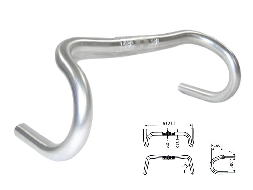 Amazon | NITTO(日東) B136AA 25.4 φ25.4 SILVER 420 ハンドルバー