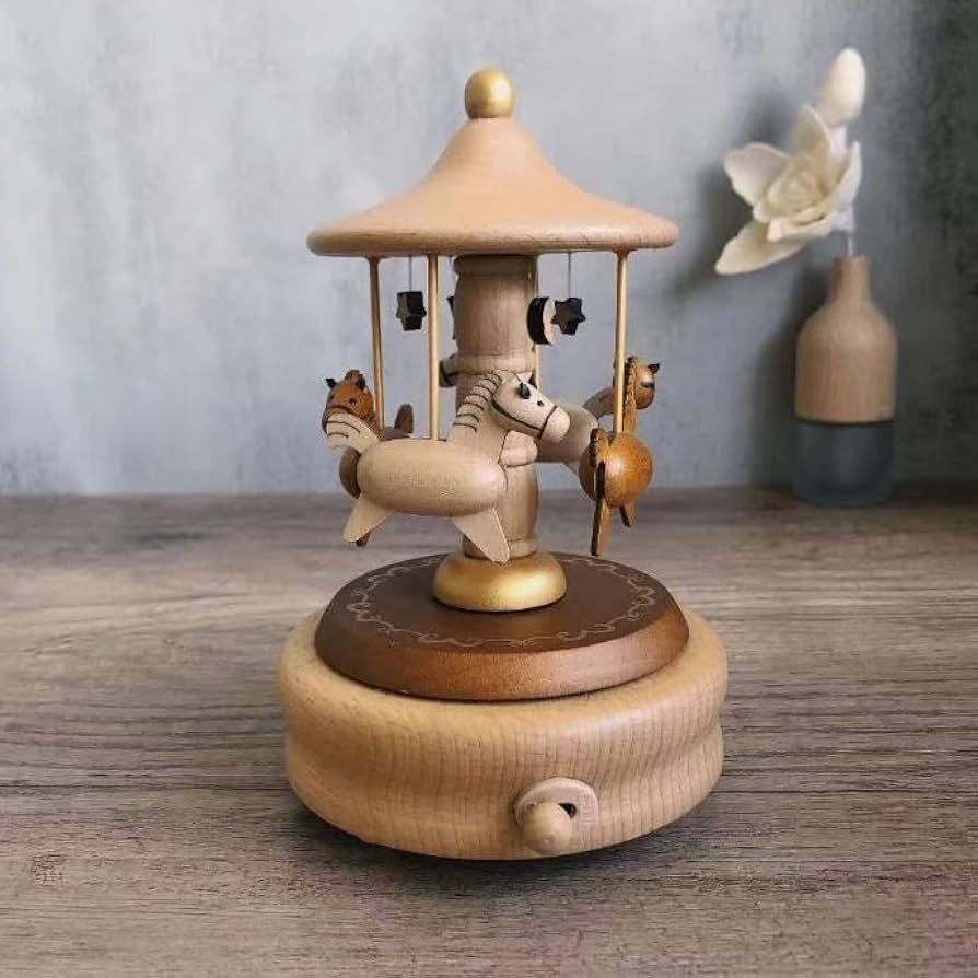 Amazon | YOROXRG 女の子のためのオルゴール 木製ヴィンテージ