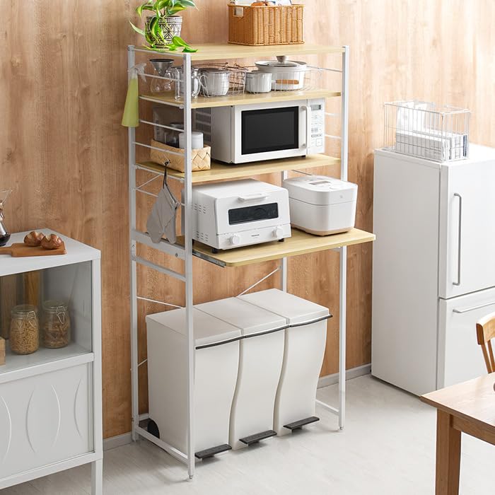 Amazon｜エア・リゾーム レンジ台 レンジボード ゴミ箱 収納 ごみ箱上