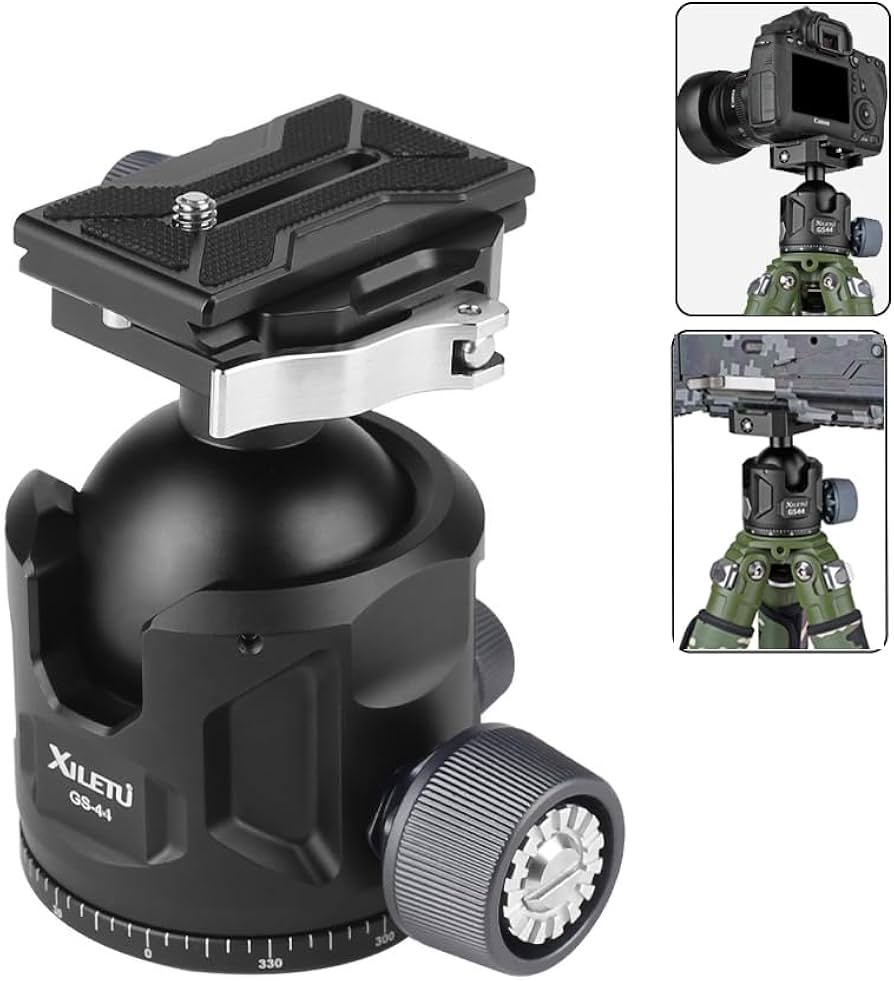 Amazon.com : XILETU Aluminum Ball Head for Shooting Tripod 360
