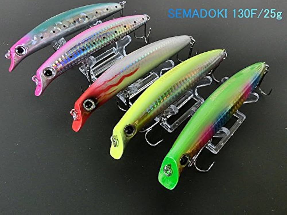 Amazon.co.jp: リップレスミノー 130F/25g 5個セット 対象魚 ヒラメ