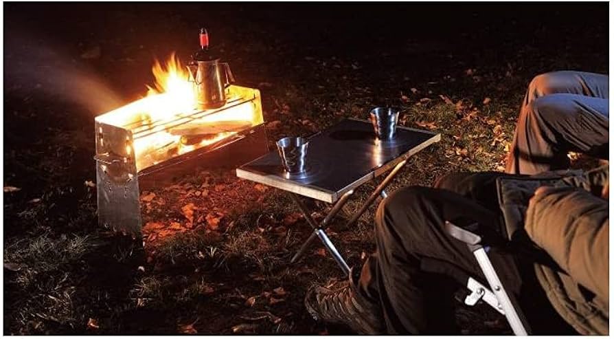 Amazon.co.jp: UNIFLAME ユニフレーム 焚き火テーブル2個＆焚き火