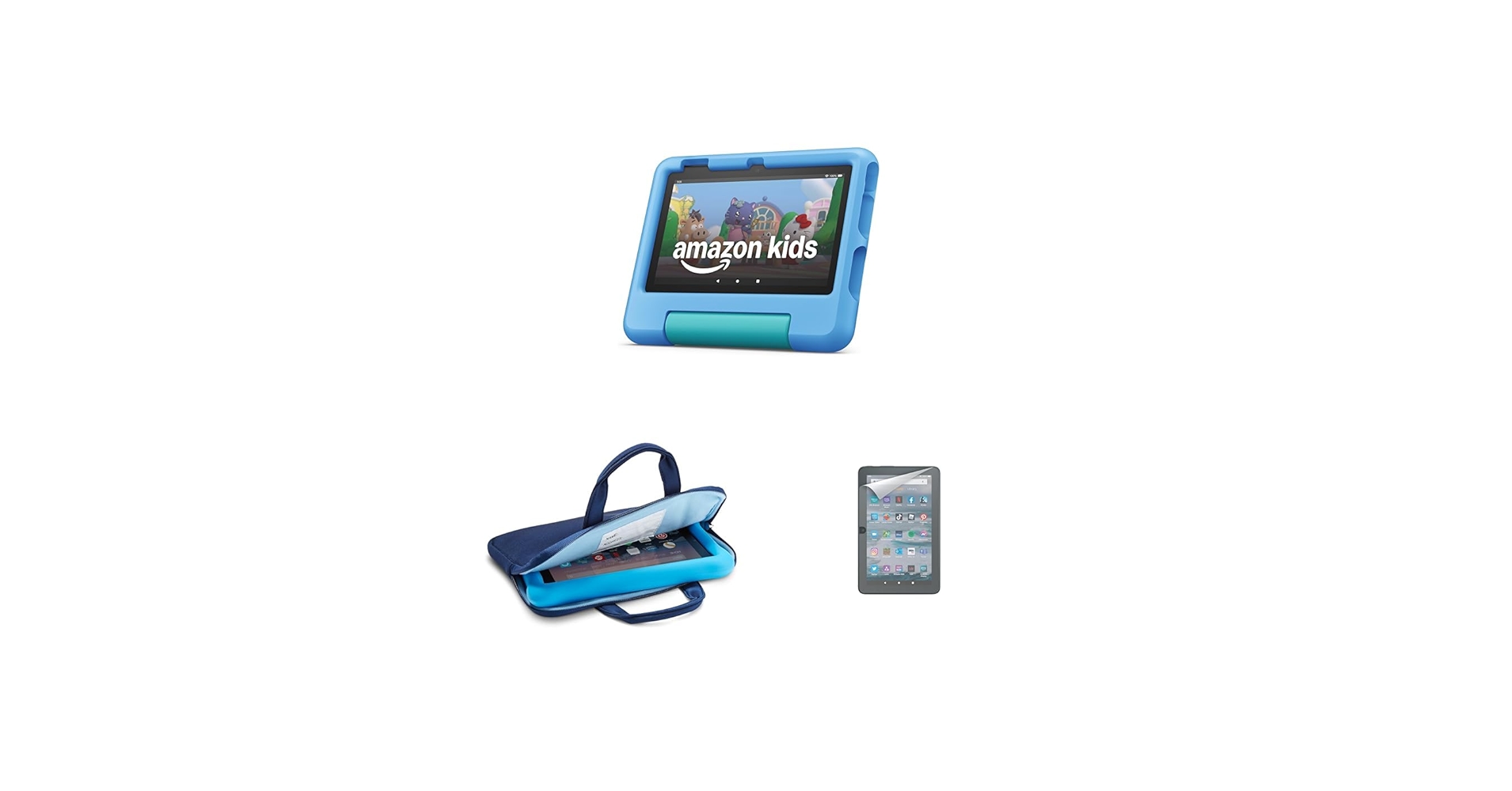 Amazon.com: Amazon Fire 7 Kids Tablet Bundle (16GB, Blue) with