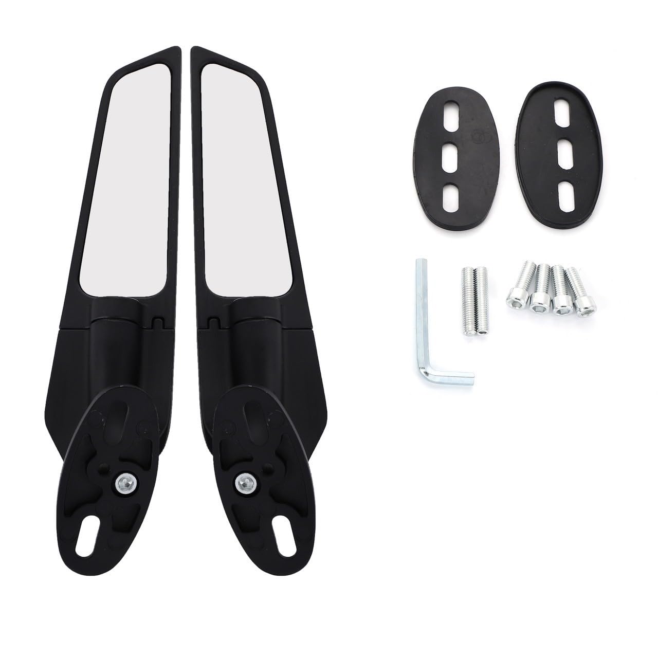 Amazon | Kanoan バイク 用 ウイングミラー 翼型 スリム カウルミラー