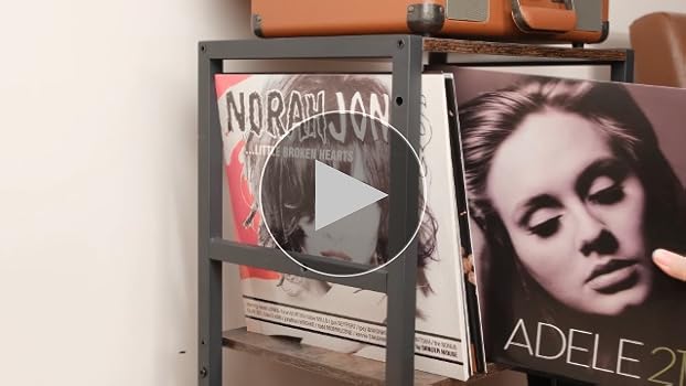 Amazon.co.jp: レコード収納ラック、3段レコードラック、200枚の