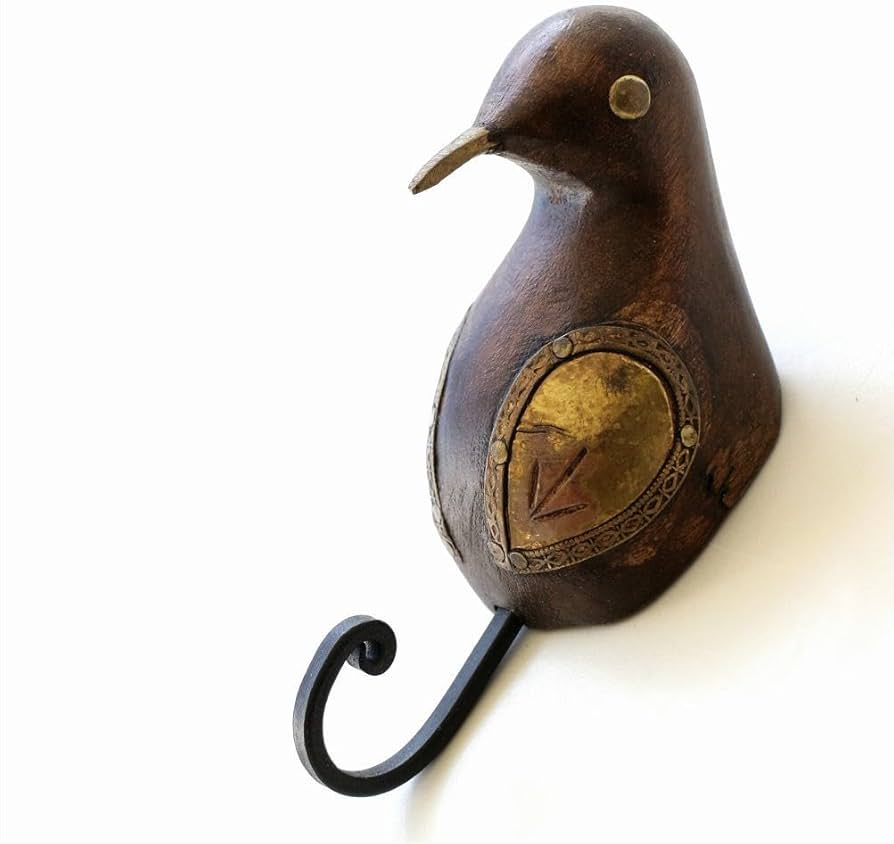 Amazon.co.jp: 壁掛けフック 鳥 バードウォールフック 木製 キーフック