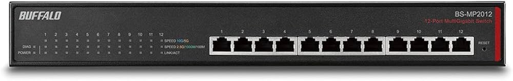 Amazon | BUFFALO マルチギガ(10G/5G/2.5G/1000M/100M)対応スイッチ 12