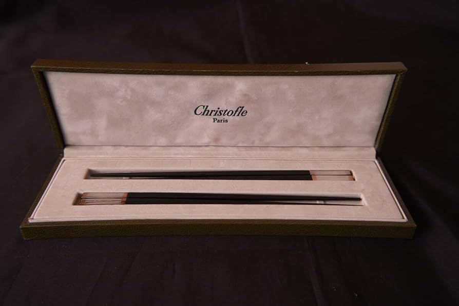 Amazon | クリストフル 箸 黒檀 2膳 | ノーブランド品 | 箸