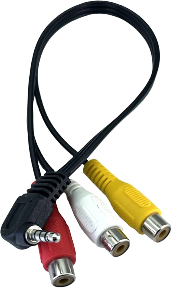 Amazon | AVケーブル 3.5mm(オス)- RCA(赤・白・黄)3色(メス) 変換