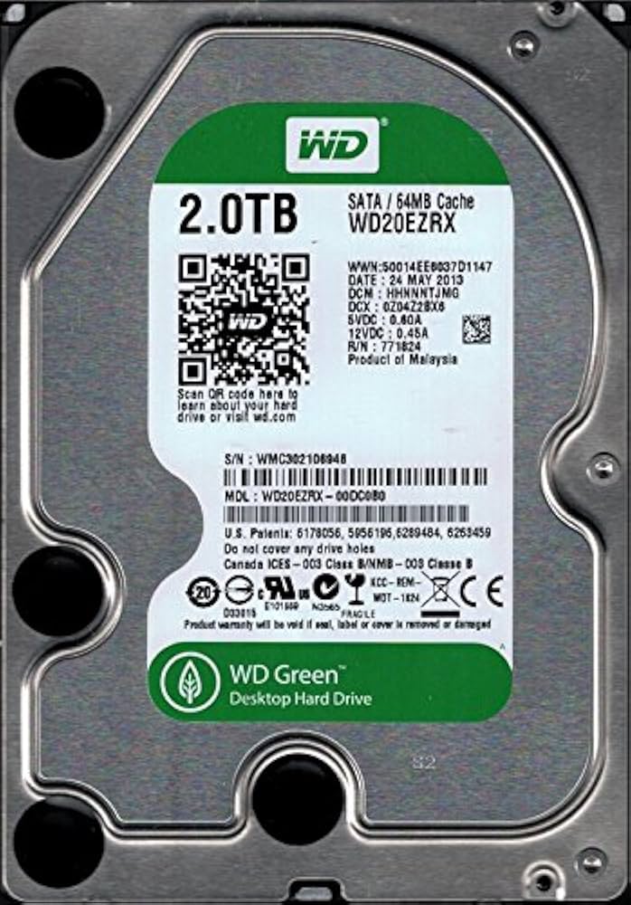 Amazon.com: Western Digital WD20EZRX-00DC0B0 2TB DCM: HHNNNTJMG