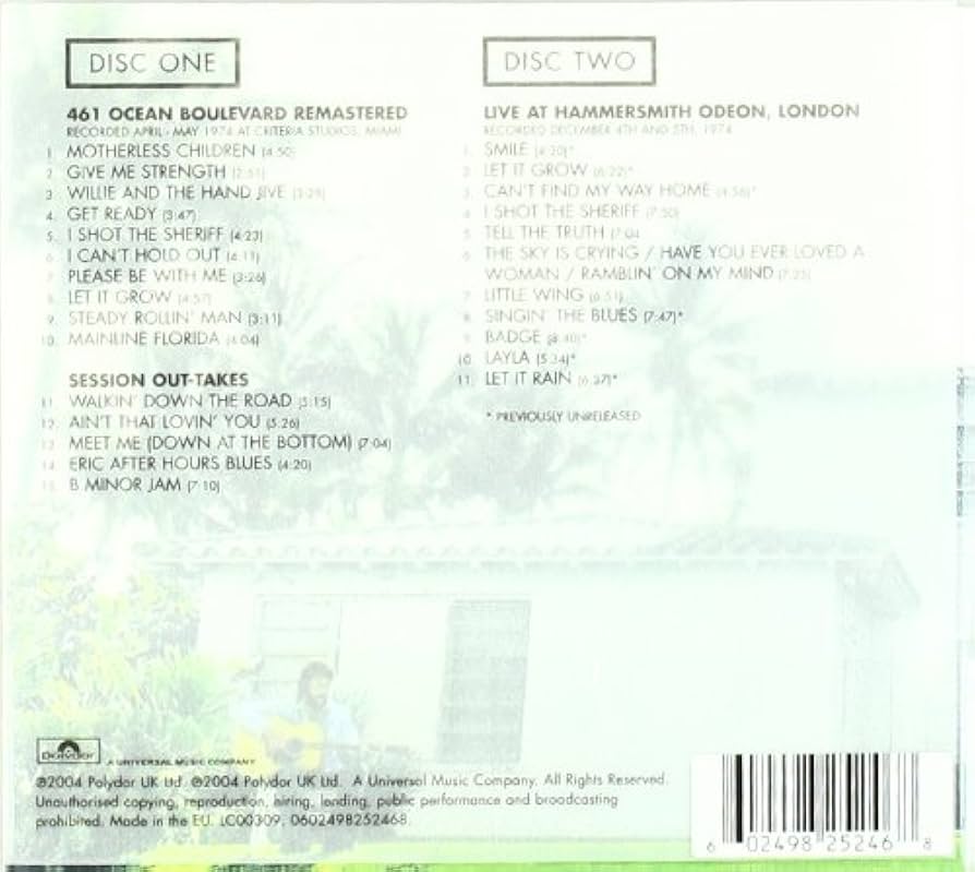 Amazon.co.jp: 461 Ocean Boulevard (Dlx) (Dig): ミュージック