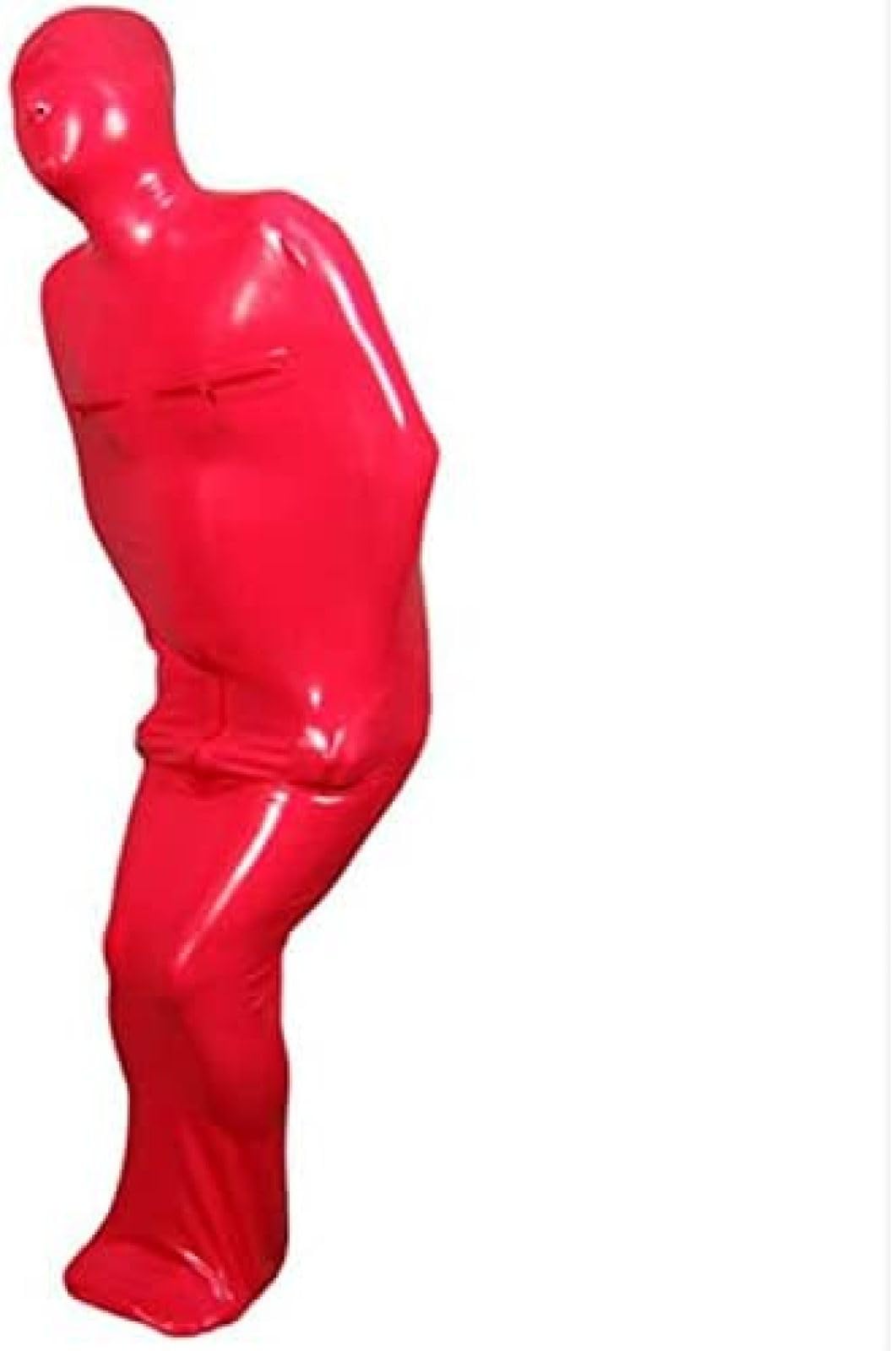 Amazon.co.jp: レッドフルボディラテックス寝袋胸股とバックジッパー