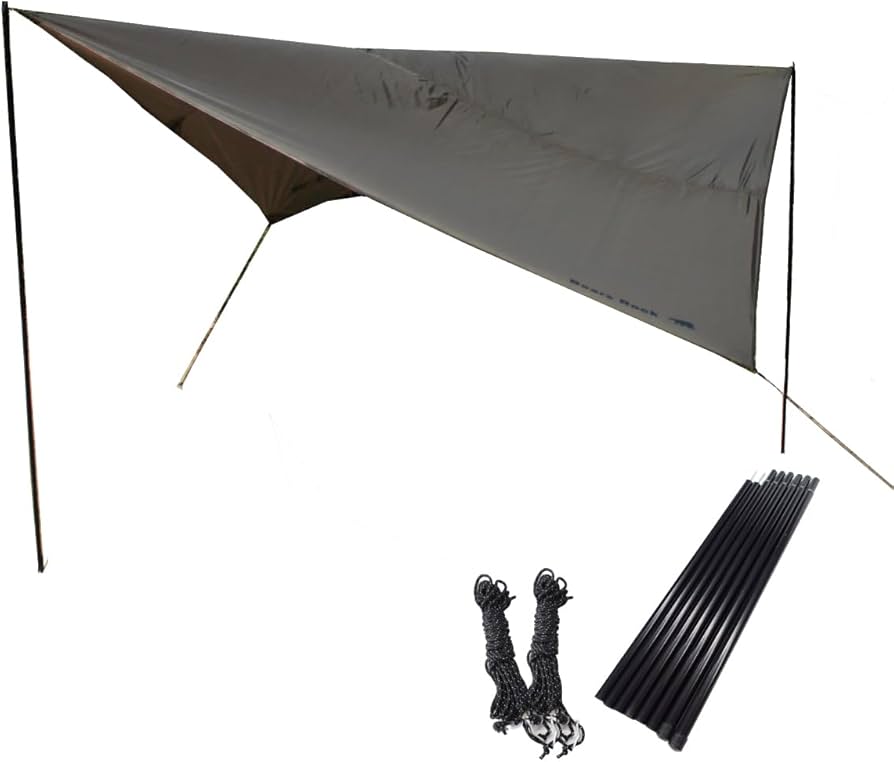 Amazon | Bears Rock ベアーズロック スクエアタープ ポール付き