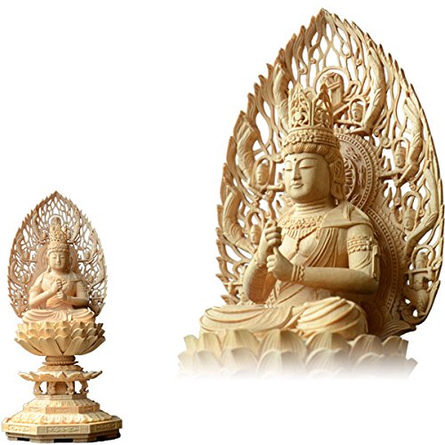 極上‼︎、「御仏様」‼︎「大日如来仏像(金箔木造…)」カラー写真…‼︎A3