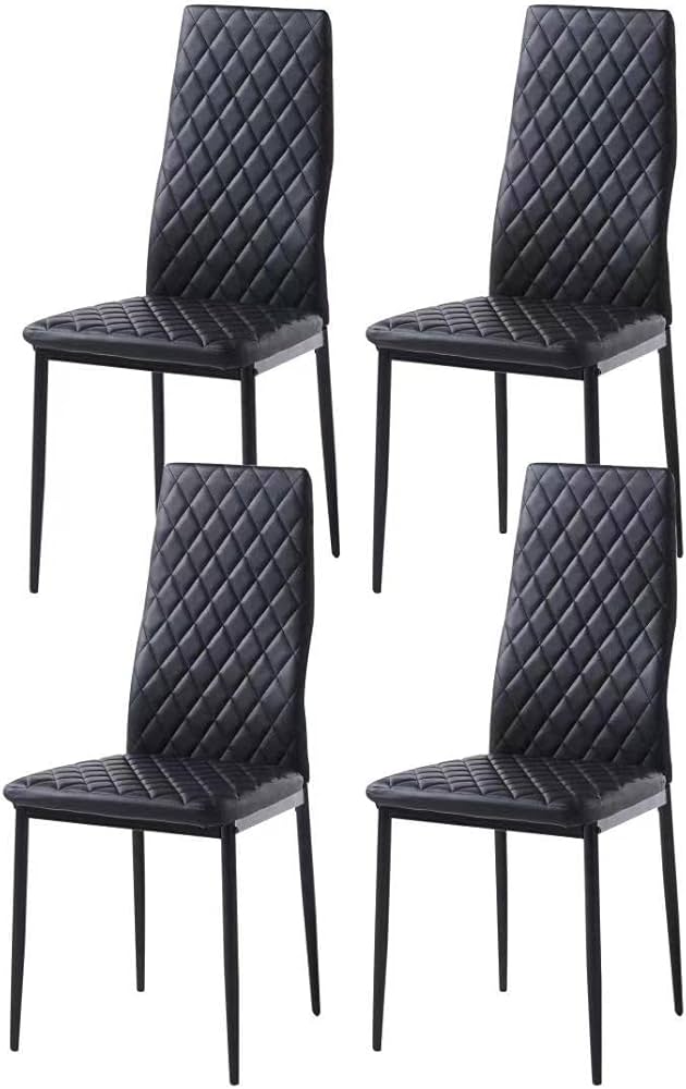 Amazon｜ダイニングチェア 4脚セット レザー 椅子 イス 食卓椅子 菱形