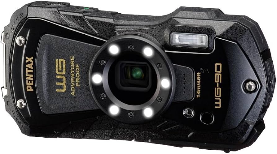 Amazon.com : PENTAX WG-90 Black Waterproof Camera, Shockproof