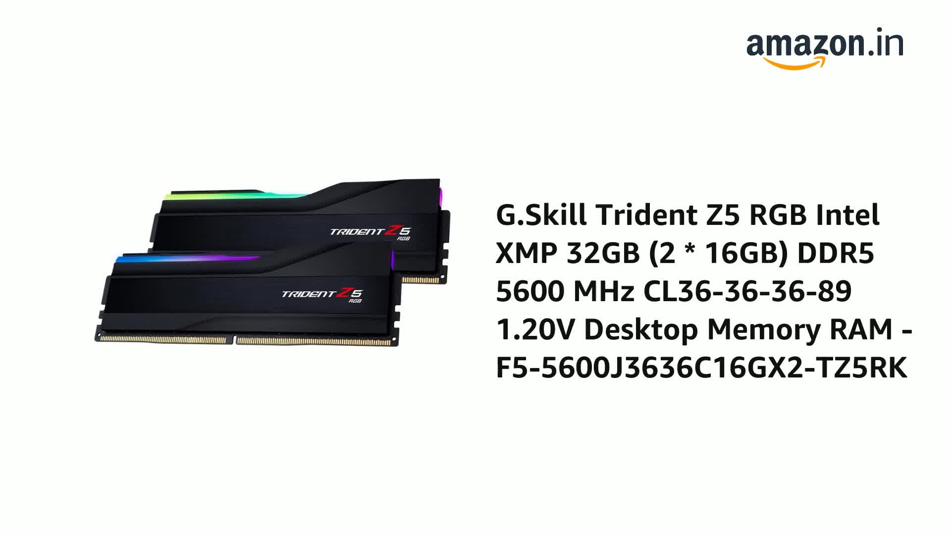Amazon.in: Buy G.Skill Trident Z5 RGB Intel XMP 32GB (2 * 16GB