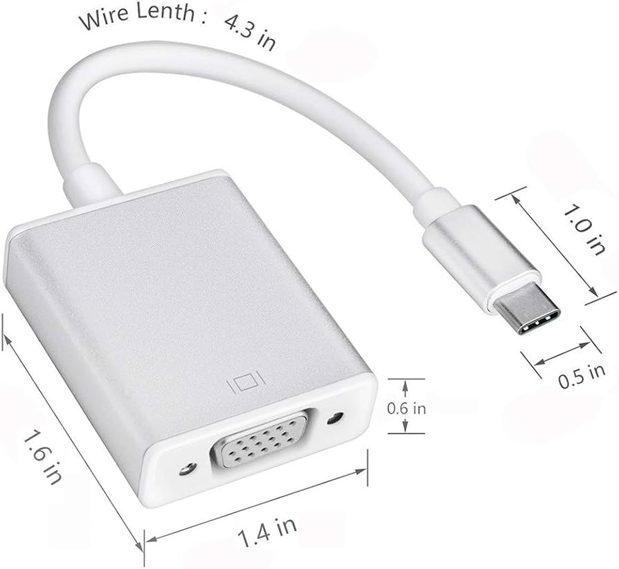 Amazon.com: Bincolo USB-C to VGA Adapter, USB 3.1 Type C
