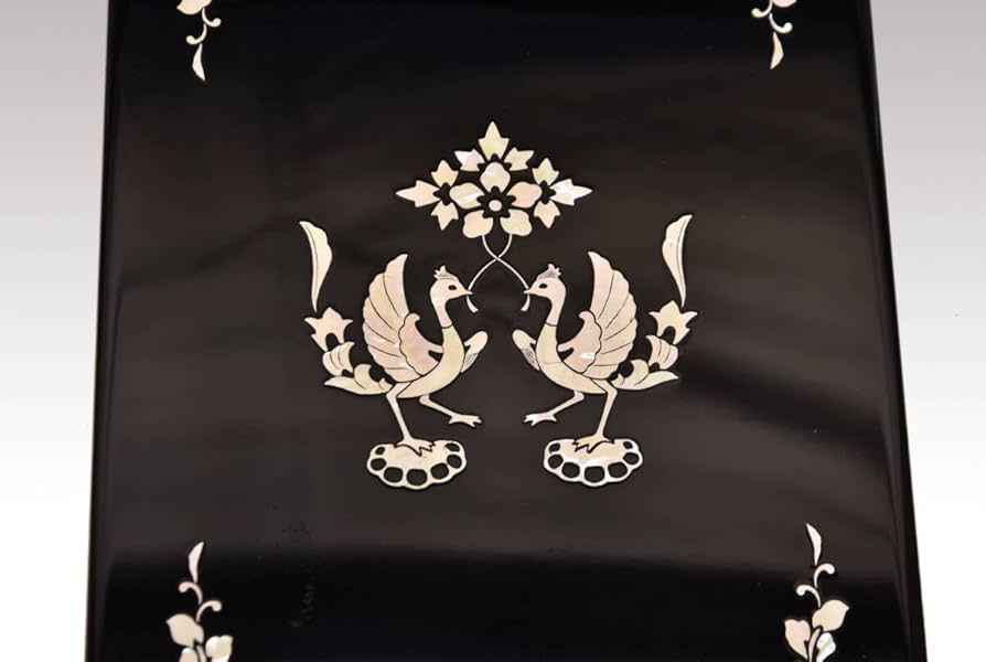 Amazon.co.jp: 螺鈿細工 文箱 鳳凰図 奈良正倉院 漆芸 漆工芸 木工芸