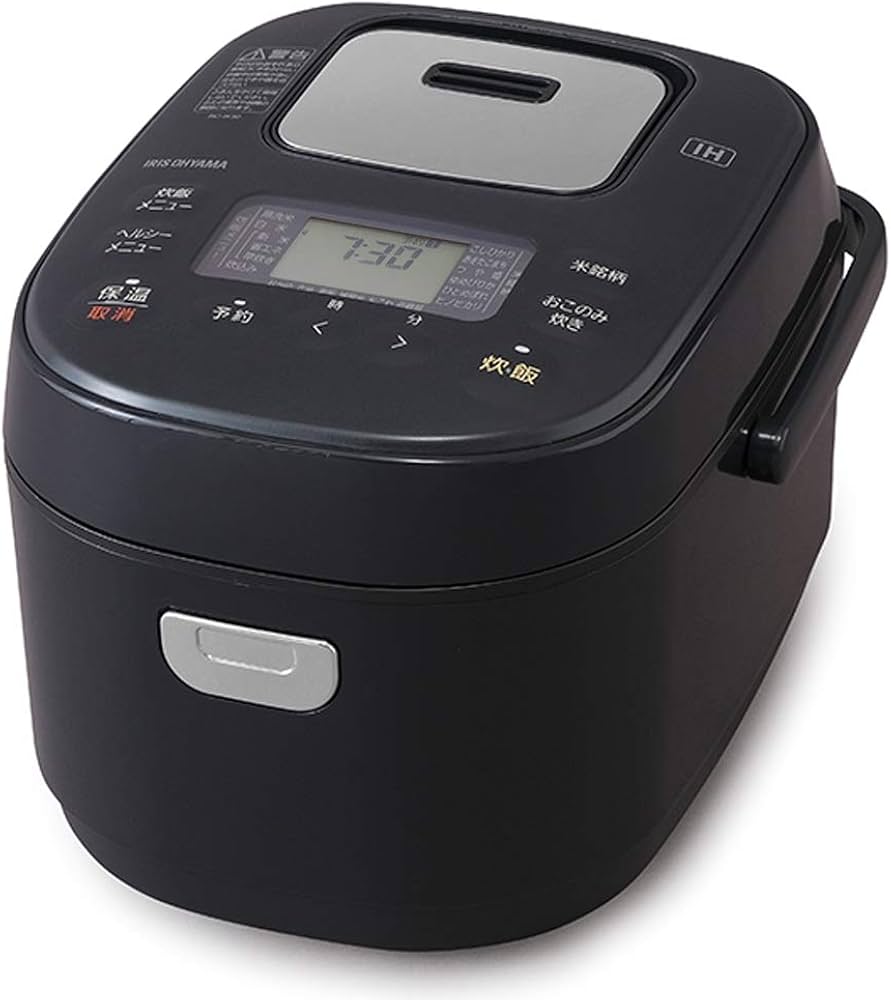 Amazon | アイリスオーヤマ IHジャー炊飯器 3合 RC-IK30-B ブラック