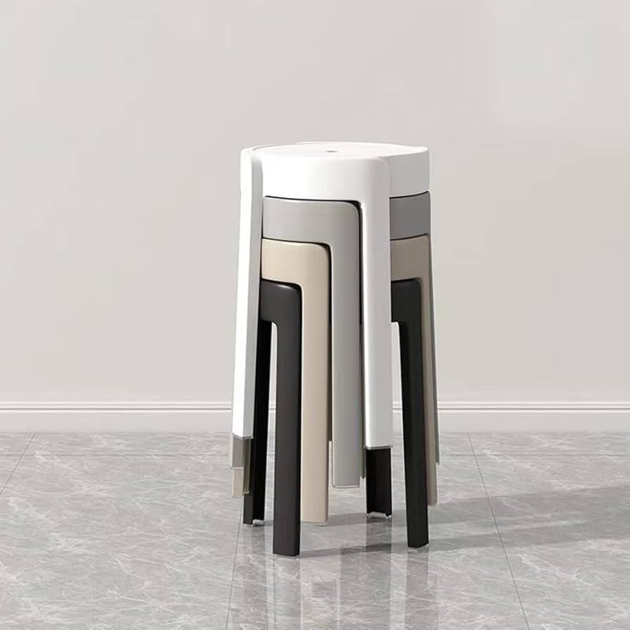 Amazon.co.jp: スタッキングチェア スタッキングスツール 4脚セット