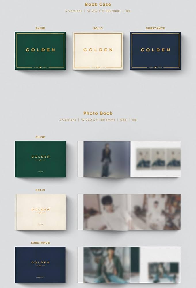 Amazon.com: [Set] BTS JUNGKOOK GOLDEN 1st Solo Album 3 Ver Set +