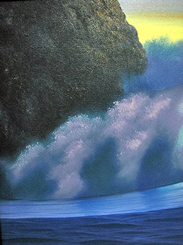 Amazon.co.jp: バリアート絵画 LL 横 『Big Wave in Sunset』 Windy