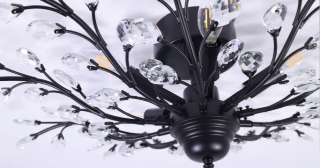 Amazon.co.jp : Chende シーリングライト レトロ クリスタル 5灯 照明