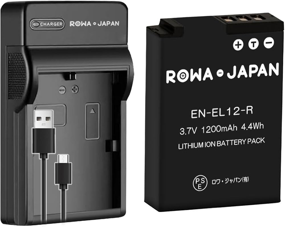 Amazon | ロワジャパン EN-EL12 ニコン対応 互換 バッテリー と USB