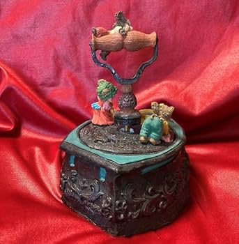 Amazon.co.jp: 動作OKエネスコネズミからくりオルゴールアンティーク風