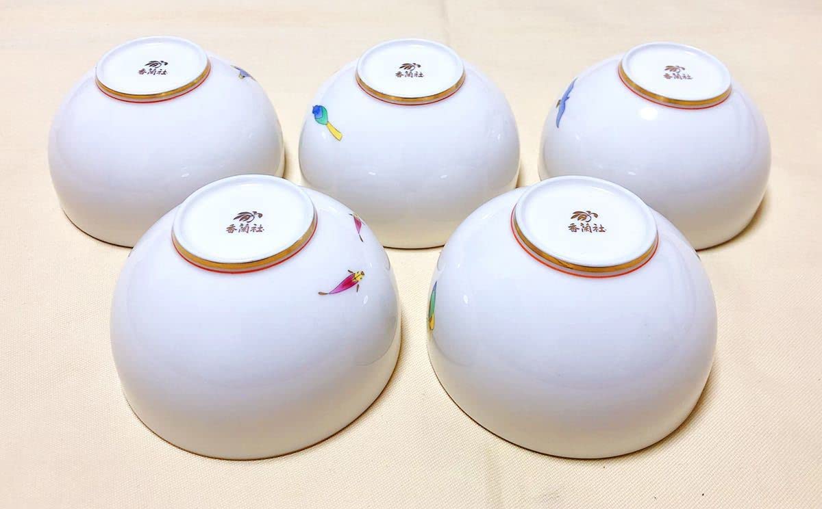 Amazon | 香蘭社 仲良しシリーズ 絵変わり 金彩汲出し揃 メダカ鳥