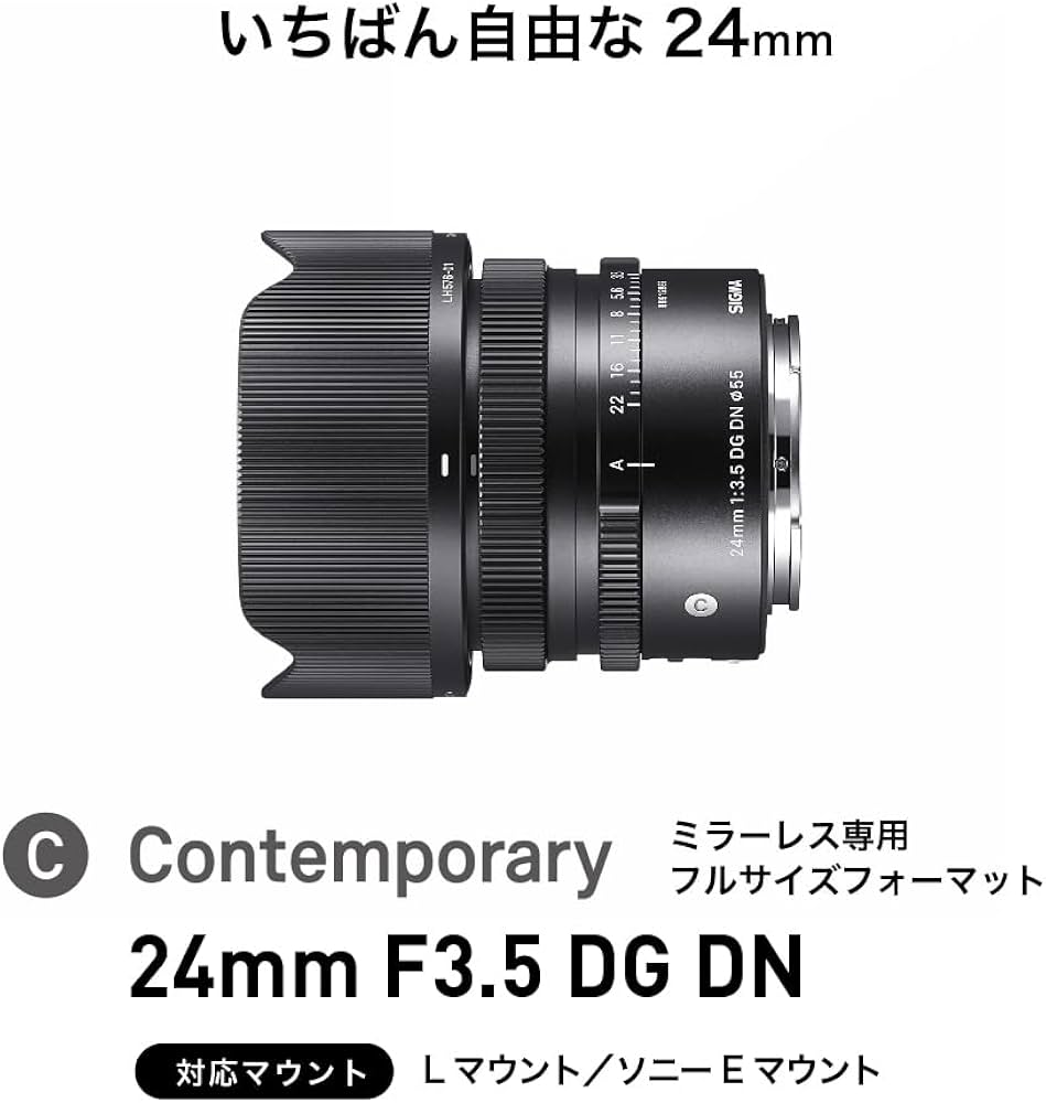 Amazon.co.jp: シグマ(Sigma) レンズ 24mm F3.5 DG DN Sony ソニー E