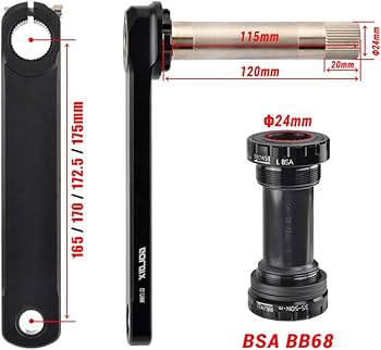 Amazon.co.jp: ボトムブラケットBB 68-73m ロードバイククランクセット