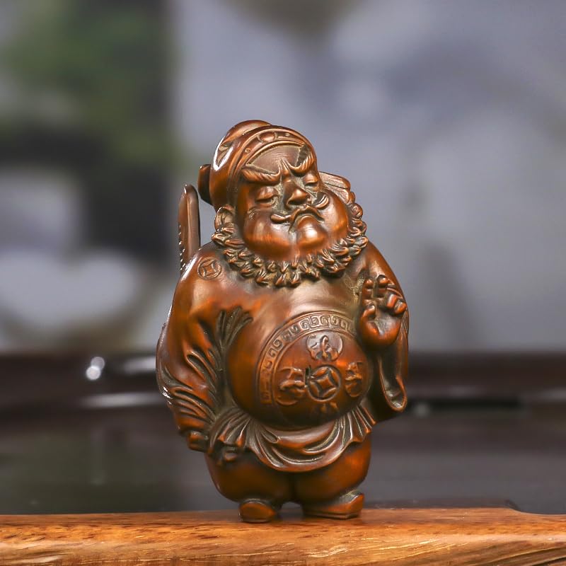 №19古備前鍾馗置物A15、 厄除け・魔除けの鍾馗様像、備前焼の鍾馗置物