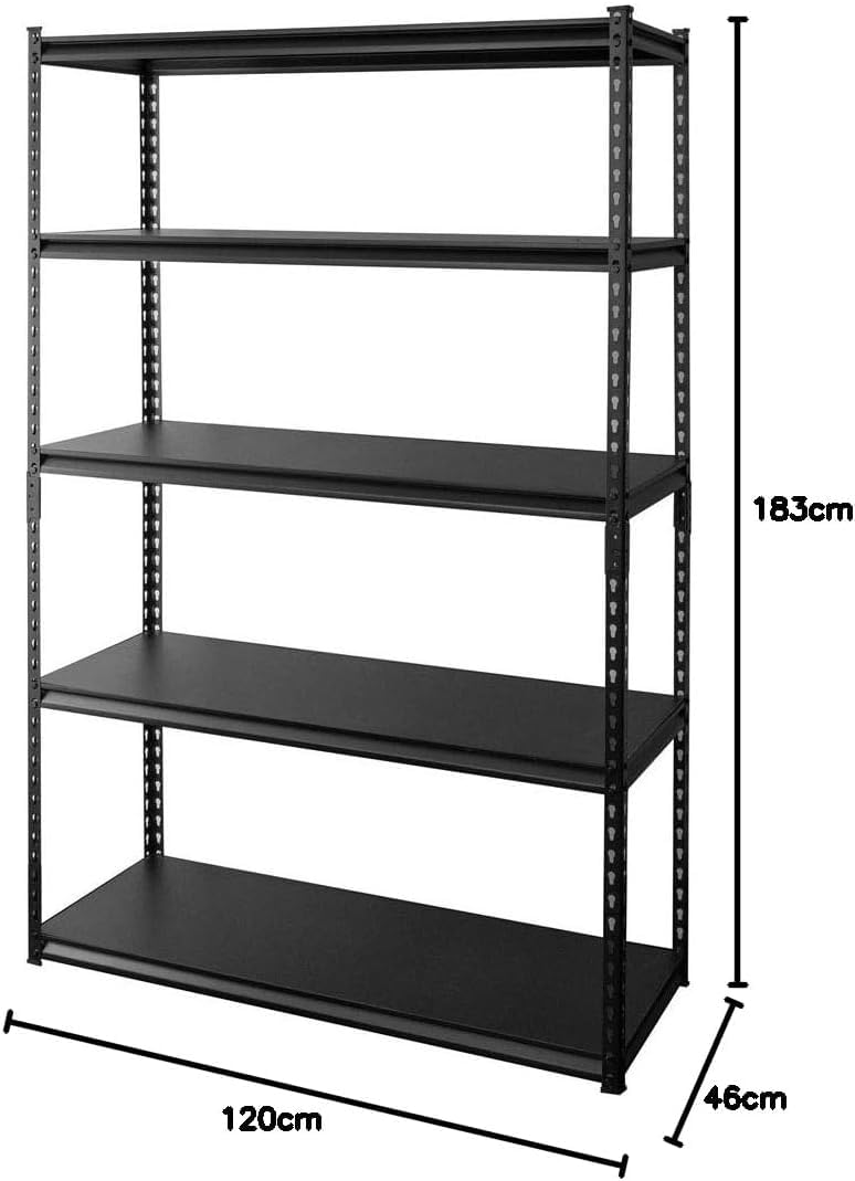 Amazon｜ラック スチールラック メタルラック 幅 120cm 5 段 ブラック
