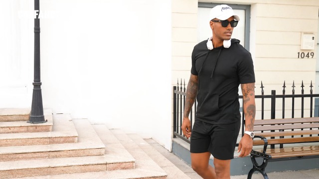 Amazon.com: COOFANDY Men's Hoodie Short Sets 2 Piece Short Sleeve