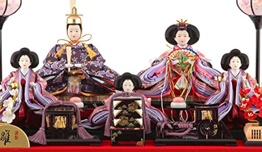 Amazon | 人形屋ホンポ 雛人形 コンパクト ひな人形 ケース飾り 五人