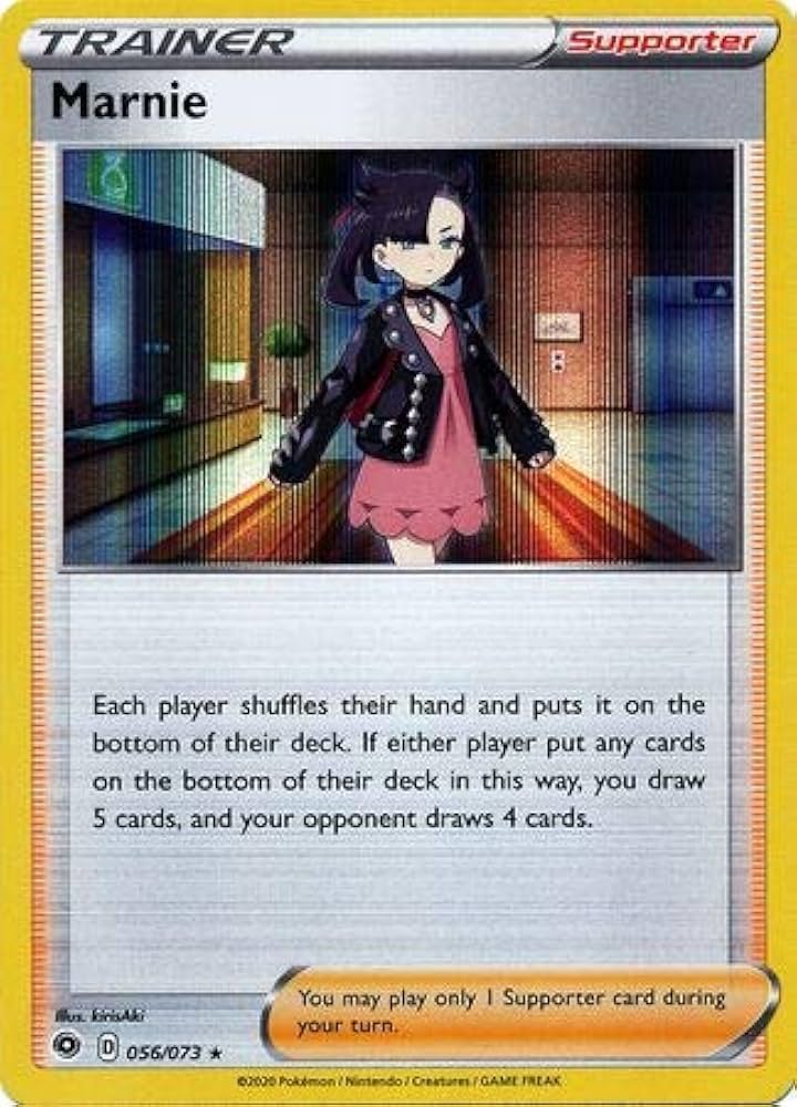 Pokemon Single Card MARNIE 056/073 Holo Champion's Path: Amazon.de
